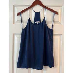 Naked Zebra racer back navy blue tank top